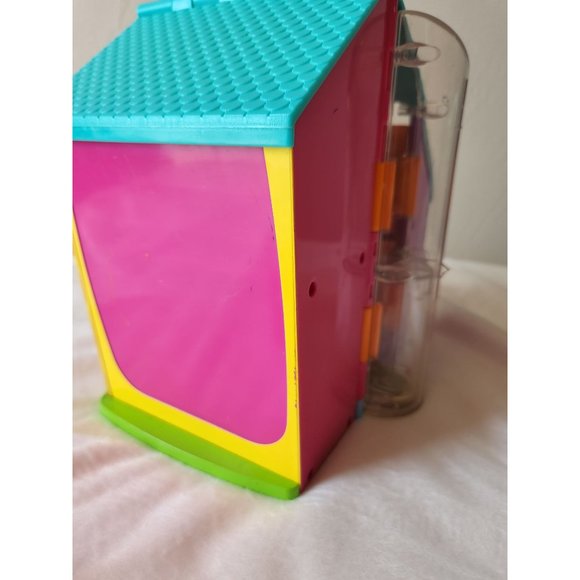 2002 Vintage Polly Pocket house with elevator carry handle folding purple toy - Picture 11 of 16